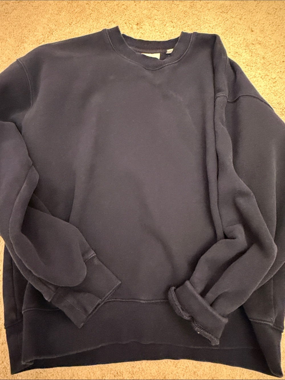 Aritzia Men's Crewneck Sweatshirt - Navy